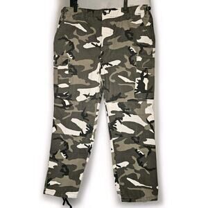 TRU-SPEC Men's Camouflage Tactical Cargo Pants Black 60% Cotton 40% Polyester